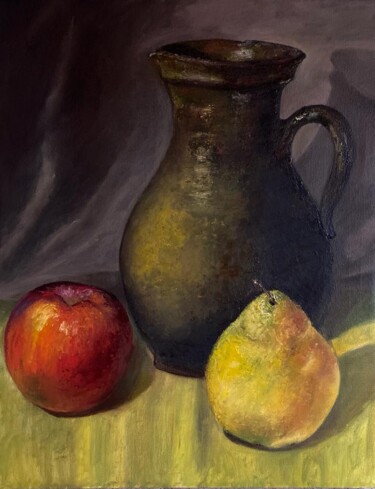 Peinture intitulée "Country still life" par Marina Gavrilova, Œuvre d'art originale, Huile