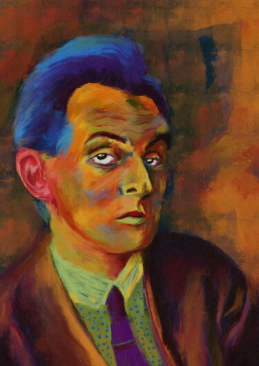 Digital Arts titled "Egon Schiele portra…" by Empty St, Original Artwork, Digital Painting