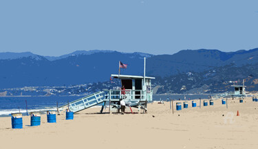Sur la Plage de Santa Monica Painting titled "Sur la Plage de San…" by Grégory Blin, Original Artwork, Acrylic