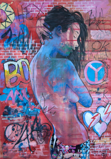 绘画 标题为“Graffiti Fantasy” 由Stuart Dalby, 原创艺术品, 丙烯 安装在其他刚性面板上