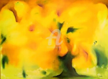 Peinture intitulée "Flamboyant" par Gaëlle, Œuvre d'art originale, Huile