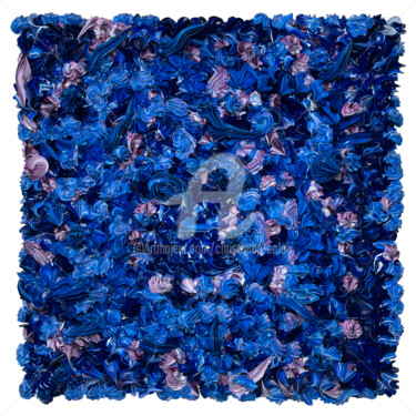 Arc-en-ciel Indigo / Rainbow Indigo Painting titled "Arc-en-ciel Indigo…" by Christophe Sola, Original Artwork, Oil Mounted on Wood Stretcher frame