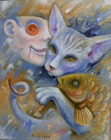 绘画 标题为“Cat Skin” 由Serhii Voichenko, 原创艺术品, 油
