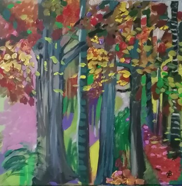Peinture intitulée "Forest's breath" par Valérie Blum (Valery), Œuvre d'art originale, Acrylique