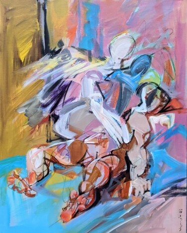 his guardian angel Peinture intitulée "his guardian angel" par Armen Ghazayran (Nem), Œuvre d'art originale, Acrylique