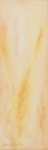 Painting titled "Abstrakt Gelb Creme" by Karin Sternberg, Original Artwork, Acrylic