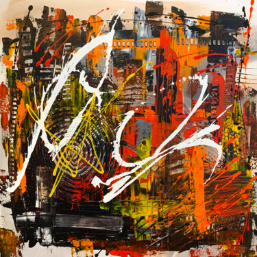 Peinture intitulée "Urban Heat" par Julien Guénard, Œuvre d'art originale, Acrylique