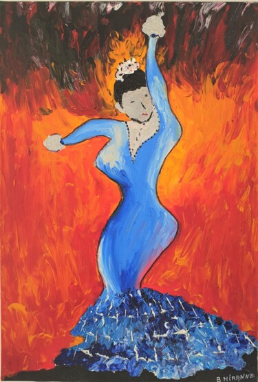 绘画 标题为“Juste une danse” 由Bernard Miranne, 原创艺术品, 油