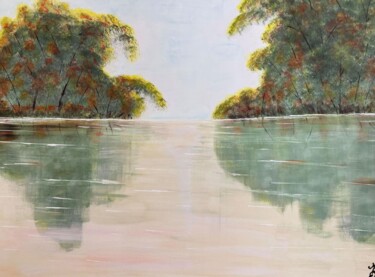 Peinture intitulée "l'automne" par Isabelle Capron, Œuvre d'art originale, Acrylique Monté sur Châssis en bois