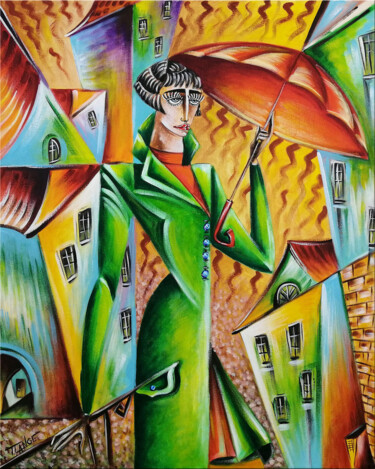Woman Chillout #M59 Peinture intitulée "Woman Chillout #M59" par Thomas Lange, Œuvre d'art originale, Huile Monté sur Châssis en bois