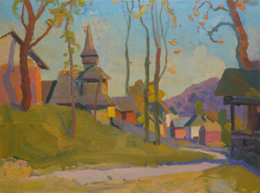 Autumn in Negrovets 绘画 标题为“Autumn in Negrovets” 由Victor Onyshchenko, 原创艺术品, 油