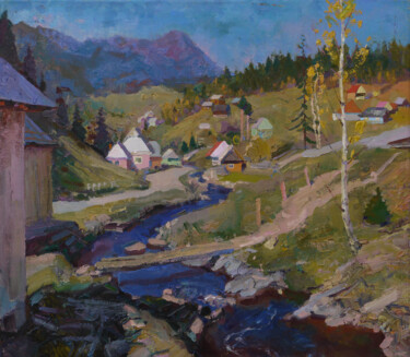 제목이 "Landscape with a ri…"인 미술작품 Victor Onyshchenko로, 원작, 기름