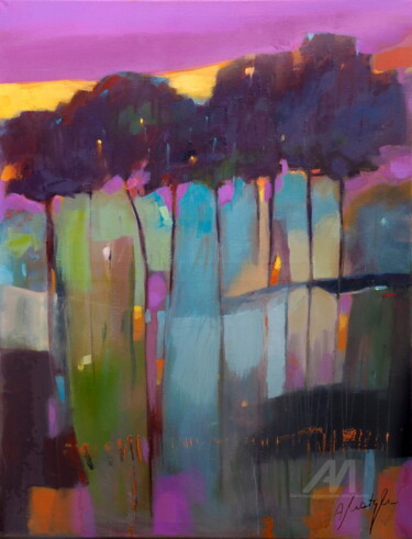 Painting titled "Other colors of fall" by Alina Matykiewicz, Original Artwork, Acrylic