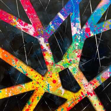 Peinture intitulée "Split" par Julien Guénard, Œuvre d'art originale, Acrylique