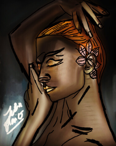 Digitale Kunst mit dem Titel "Träumerei" von Julia Maier, Original-Kunstwerk, Digitale Malerei