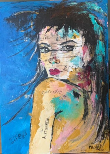 Pintura intitulada "Coleção Mulheres 2" por Maria Godinho, Obras de arte originais, Acrílico