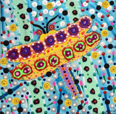 제목이 "Papillon on Steroids"인 미술작품 Adam Kamhi로, 원작, 아크릴