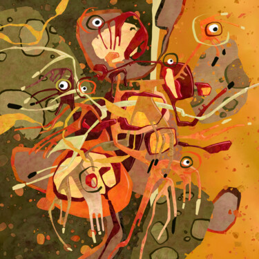 数字艺术 标题为“Petit chaperon de g…” 由Sylvie Dessert (Syl), 原创艺术品, 数字油画