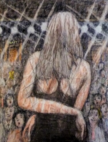 Drawing titled "The Artist at Work…" by Edwin Loftus, Original Artwork, Pastel Mounted on Other rigid panel