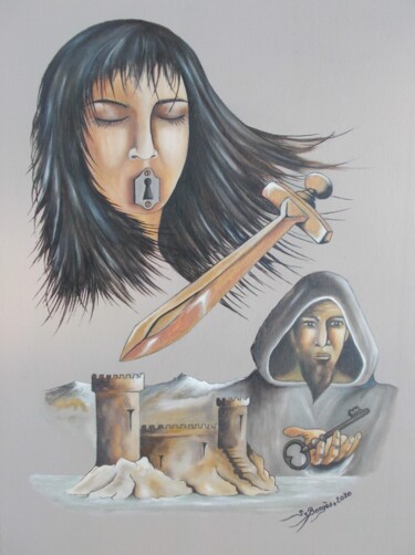 「Liberté d'Expression」というタイトルの絵画 Stéphane Bergèsによって, オリジナルのアートワーク, オイル