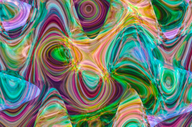 Arts numériques intitulée "the ocean  color" par Gaudi .C, Œuvre d'art originale, Travail numérique 2D