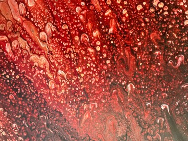 Peinture intitulée "Éruption sous marine" par Isabelle Capron, Œuvre d'art originale, Acrylique Monté sur Châssis en bois