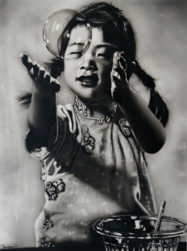 Baby Giapanese 1950 Pintura titulada "Baby Giapanese 1950" por Catia Trovarelli, Obra de arte original, Acrílico