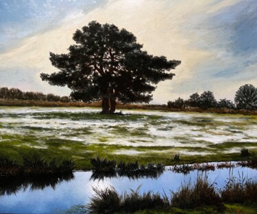 Snow has fallen Painting titled "Snow has fallen" by Oleg Baulin, Original Artwork, Oil