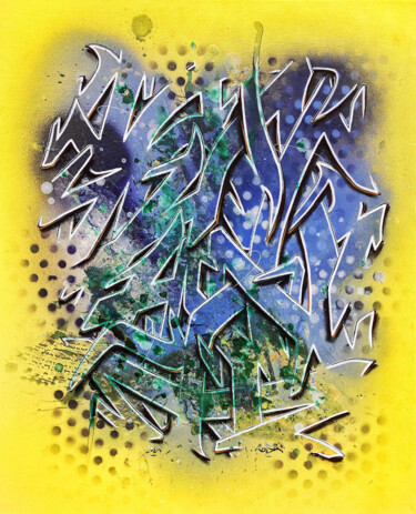 绘画 标题为“Dream” 由Kesa Graffiti, 原创艺术品, 丙烯 安装在木质担架架上
