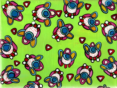 121. Swish Malerei mit dem Titel "121. Swish" von Veera Zukova, Original-Kunstwerk, Acryl Auf Keilrahmen aus Holz montiert