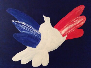 Peinture intitulée "La France en paix" par Many, Œuvre d'art originale, Acrylique