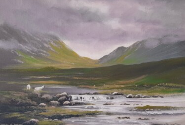 Schilderij getiteld "Connemara  cloud" door Cathal O Malley, Origineel Kunstwerk, Acryl