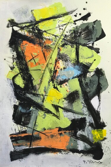 Painting titled "Untitled / Acrylic…" by Tung Duc Pham, Original Artwork, Acrylic