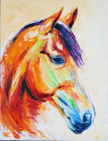 绘画 标题为“Horse in colors” 由Daniel Havel, 原创艺术品, 油