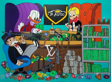 Pintura titulada "Reunion de poderoso…" por Luis Mesa, Obra de arte original, Acrílico