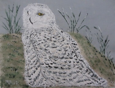 绘画 标题为“Snowy Owl” 由Monikr, 原创艺术品, 丙烯