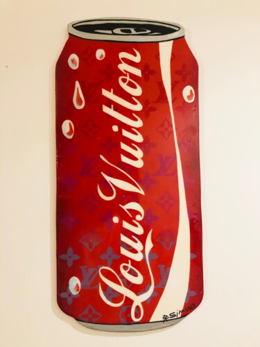 Malerei mit dem Titel "Louis Vuitton Cola" von Simone De Rosa, Original-Kunstwerk, Acryl