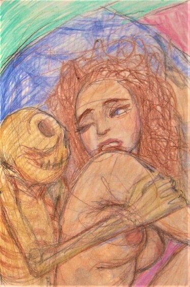 Drawing titled "Dance Macabre 9, De…" by Edwin Loftus, Original Artwork, Pastel Mounted on Other rigid panel