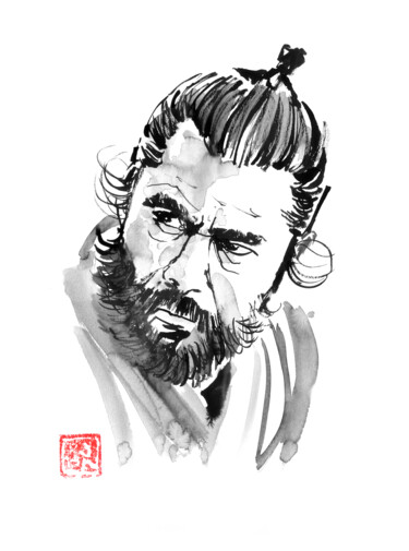 图画 标题为“barbe rousse” 由Péchane, 原创艺术品, 水彩