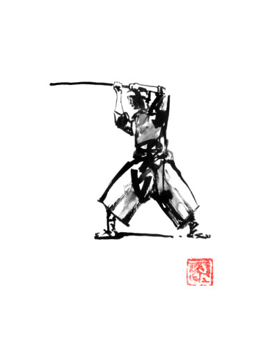 图画 标题为“en garde” 由Péchane, 原创艺术品, 水彩