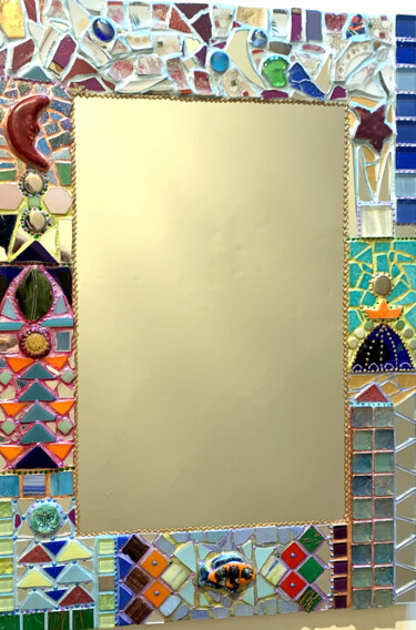 제목이 "miroir mural mosaïq…"인 디자인 Odile Maffone Mosaïque Joyeuse로, 원작, 모자이크