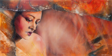 Schilderij getiteld "Sehnsucht" door Elisabeth Burmester, Origineel Kunstwerk, Olie