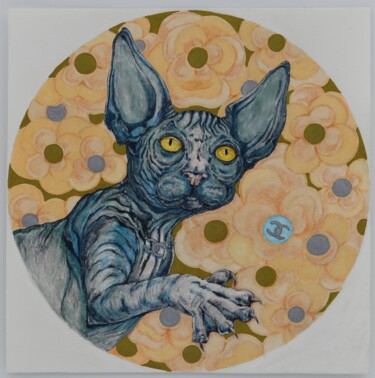 图画 标题为“Chanel cat 2” 由Oxana Kondratenko, 原创艺术品, 标记