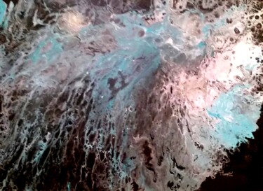 Glacier Overflow Painting titled "Glacier Overflow" by Terrance Longtin, Original Artwork, Acrylic Mounted on Wood Stretcher frame