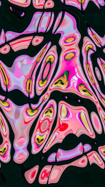 Arts numériques intitulée "night abstraite" par Gaudi .C, Œuvre d'art originale, Travail numérique 2D