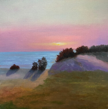 Coucher de soleil Peinture intitulée "Coucher de soleil" par Irina Shepchenko, Œuvre d'art originale, Huile
