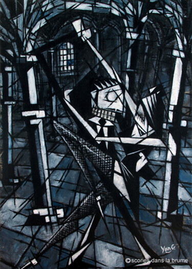 Painting titled "Yo La Tango" by Yannick G, Original Artwork, Acrylic Mounted on Wood Stretcher frame