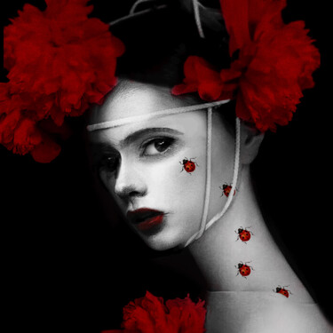One ladybug two ladybugs three ladybugs…. Arte digital titulada "One ladybug two lad…" por Dodi Ballada, Obra de arte original, Pintura Digital