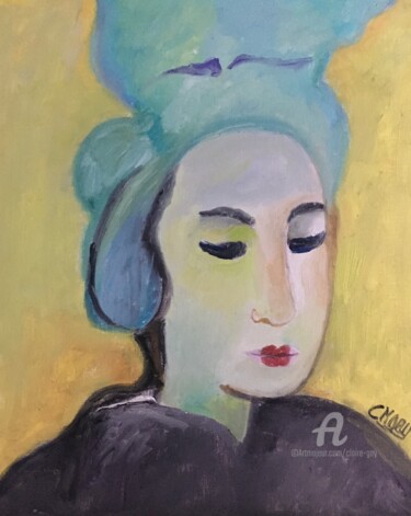 绘画 标题为“"Geisha in Japan"” 由Claire Marie Gay, 原创艺术品, 油 安装在木板上