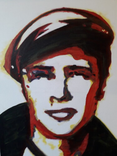 Pintura titulada "Marlon Brando" por Patrick Mauxion (MAUX), Obra de arte original, Acrílico Montado en Bastidor de camilla…